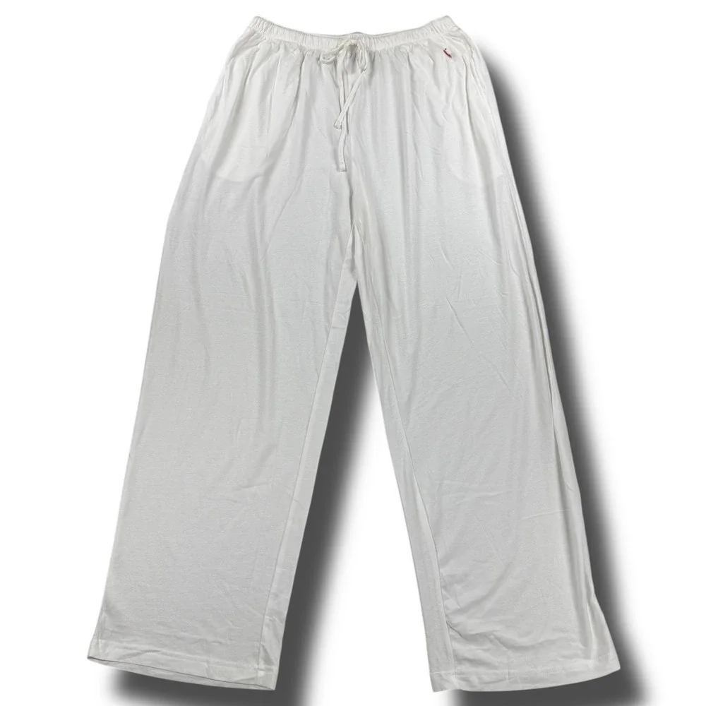 NWOT Polo Ralph Lauren Mens Pajama Lounge Pants Size Small S White Cotton